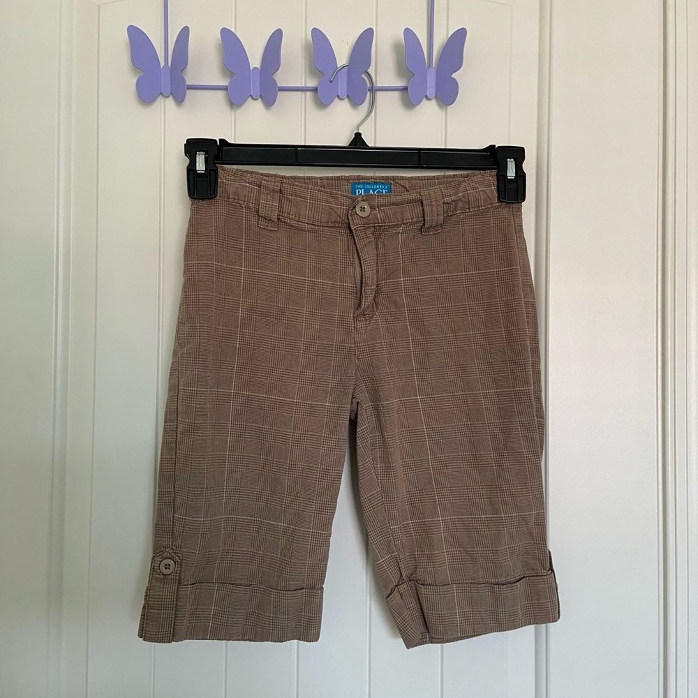EUC| Children’s Place girl’s plaid knee-length shorts — size 12